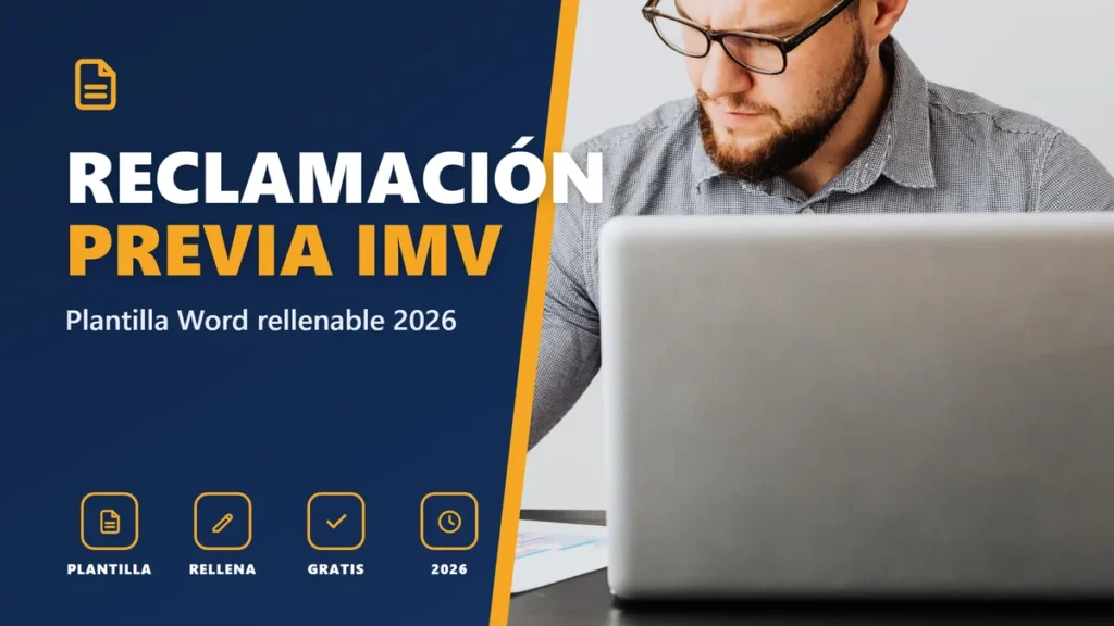 RECLAMACIÓN PREVIA IMV - Plantilla Word rellenable 2026