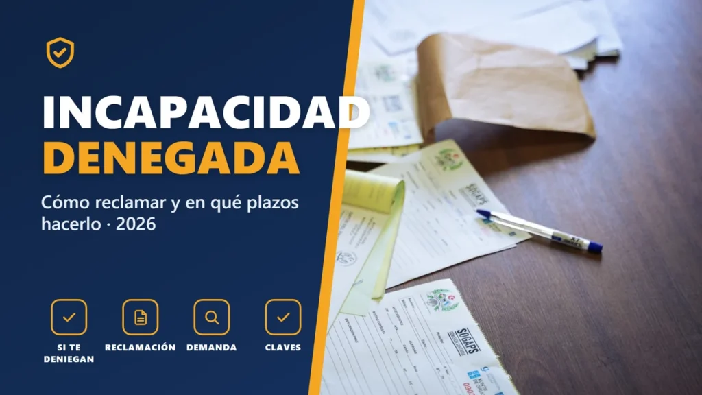 Reclamar una incapacidad permanente denegada en 2026: cómo y en qué plazos