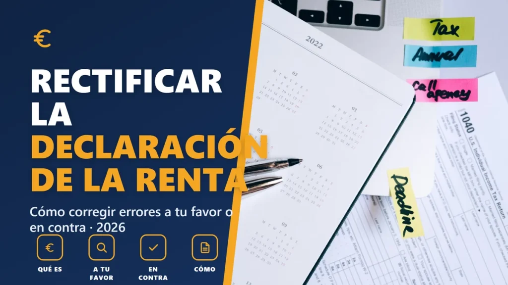 Cómo rectificar la declaración de la renta en 2026: corregir errores a tu favor o en contra