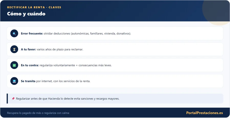 Rectificar la renta: cómo y cuándo