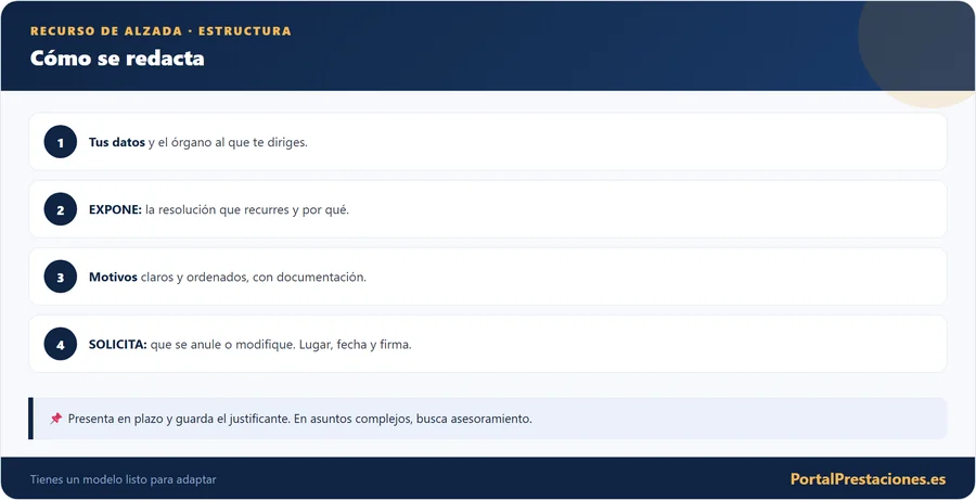 Recurso de alzada: cómo se redacta