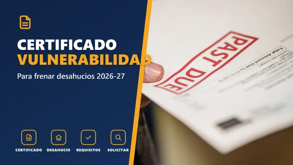 CERTIFICADO VULNERABILIDAD - Para frenar desahucios 2026-27