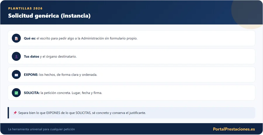 La solicitud genérica (instancia)