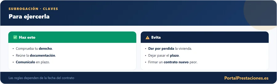 Subrogación: claves para ejercerla