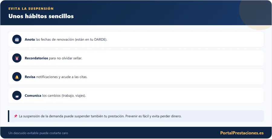 Evita la suspensión con hábitos sencillos
