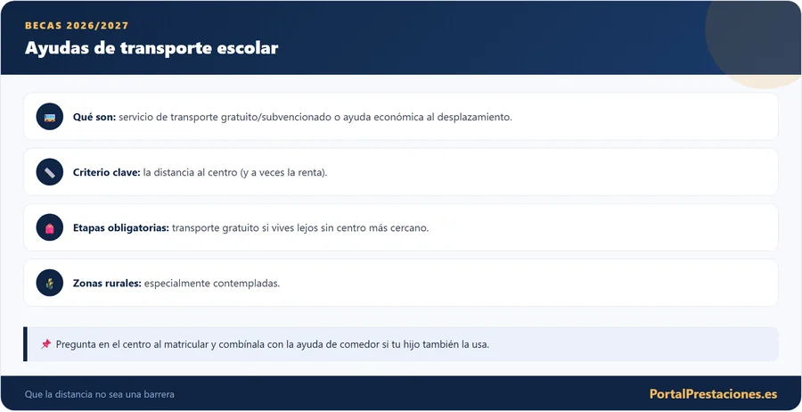 Ayudas de transporte escolar: quién y cómo