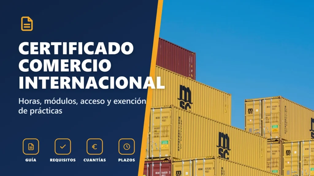 Certificado COMT0210 de comercio internacional