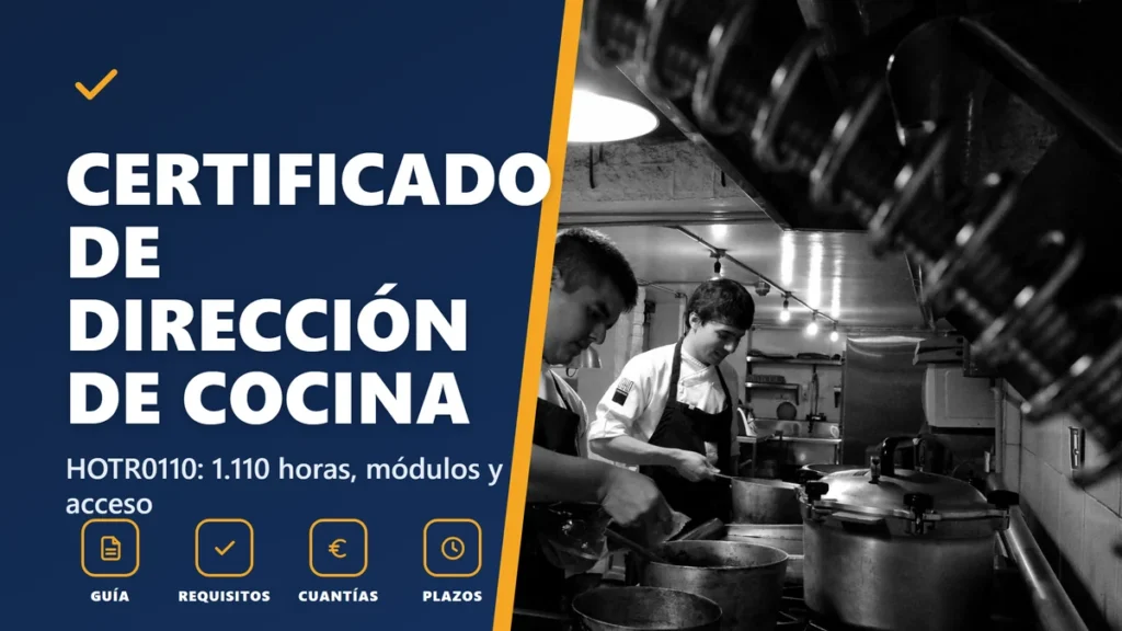 Certificado HOTR0110 de dirección y producción en cocina