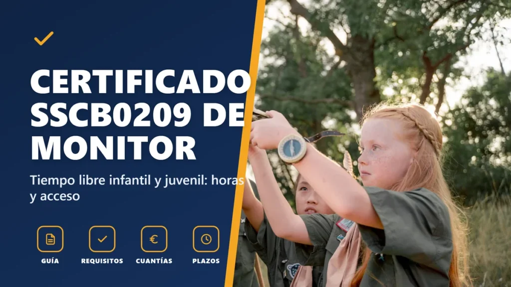 Certificado SSCB0209 de monitor de tiempo libre: 310 horas