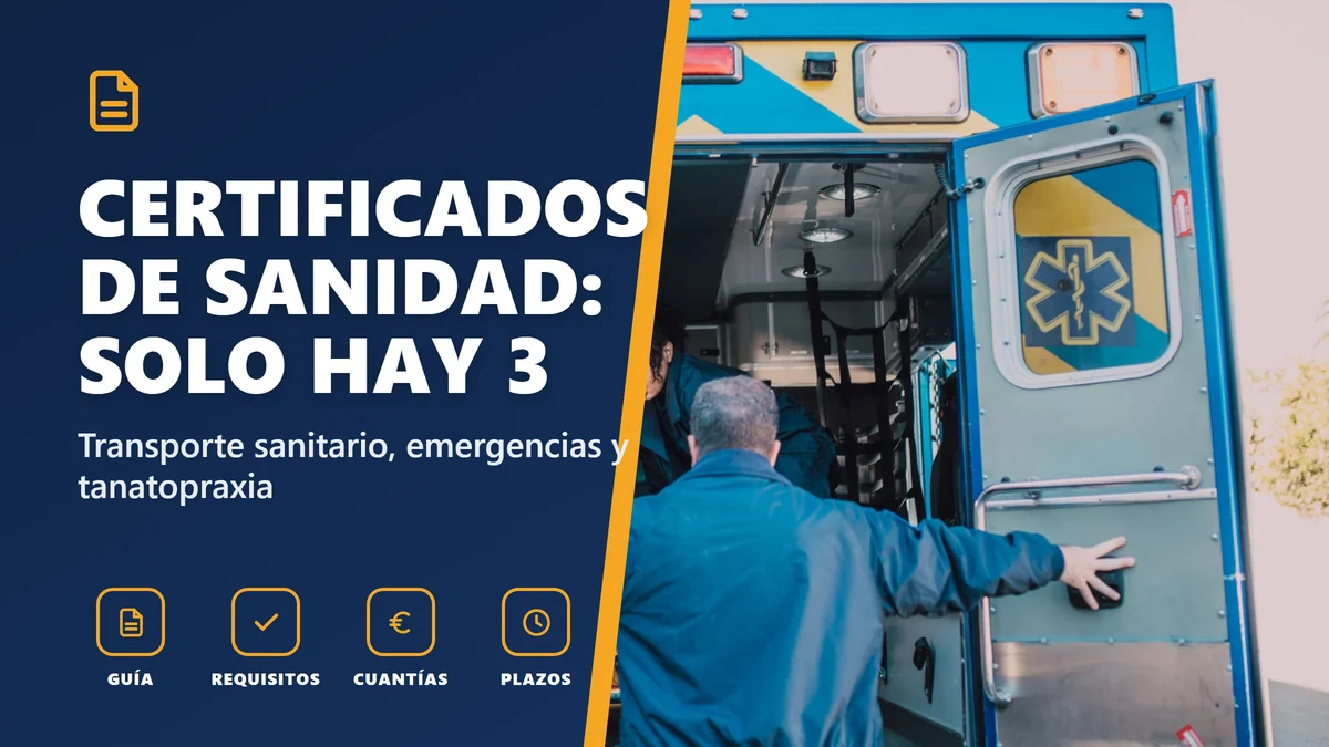 Certificados de profesionalidad de Sanidad: solo hay tres