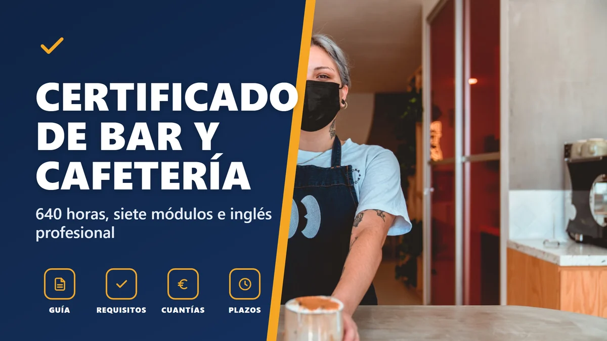 Certificado HOTR0508 de bar y cafetería: módulos y salidas