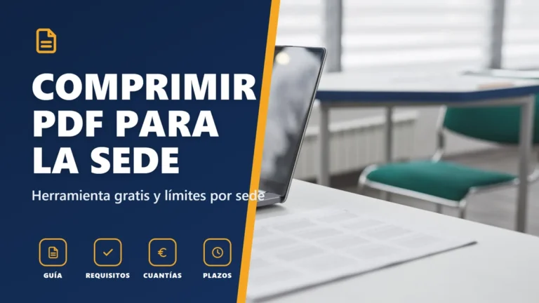 Comprimir PDF para la sede electrónica: límites y guía