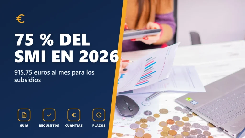 75 % del SMI en 2026: 915,75 euros y para qué sirve