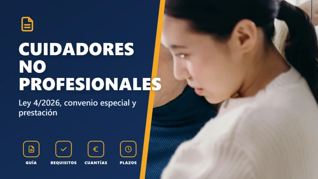 Cuidadores no profesionales en 2026: ley, ayuda y convenio