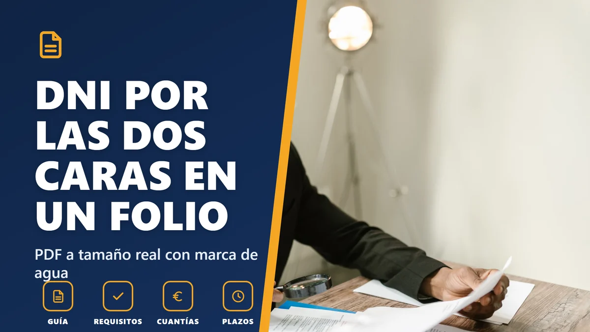 DNI por las dos caras en un folio: PDF para imprimir