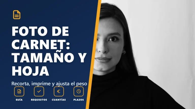 Foto de carnet: tamaños, hoja 10×15 y peso en KB