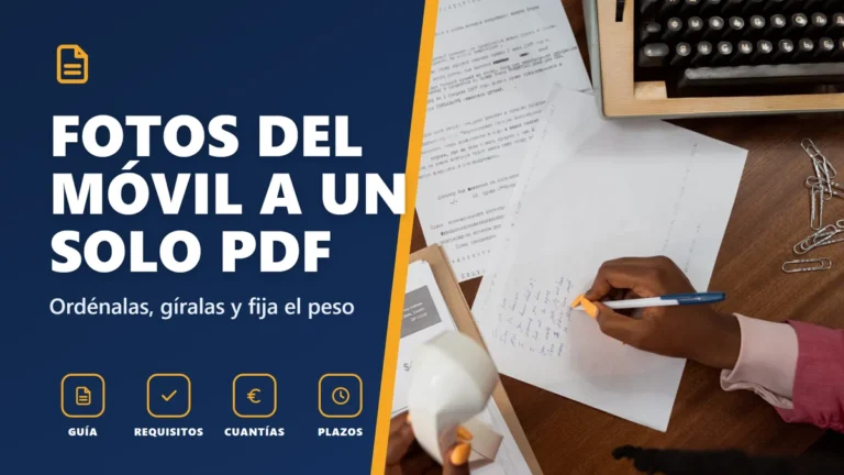 Fotos del móvil a un solo PDF para tus trámites