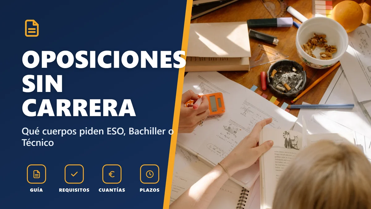 Oposiciones sin carrera: qué titulación piden en 2026